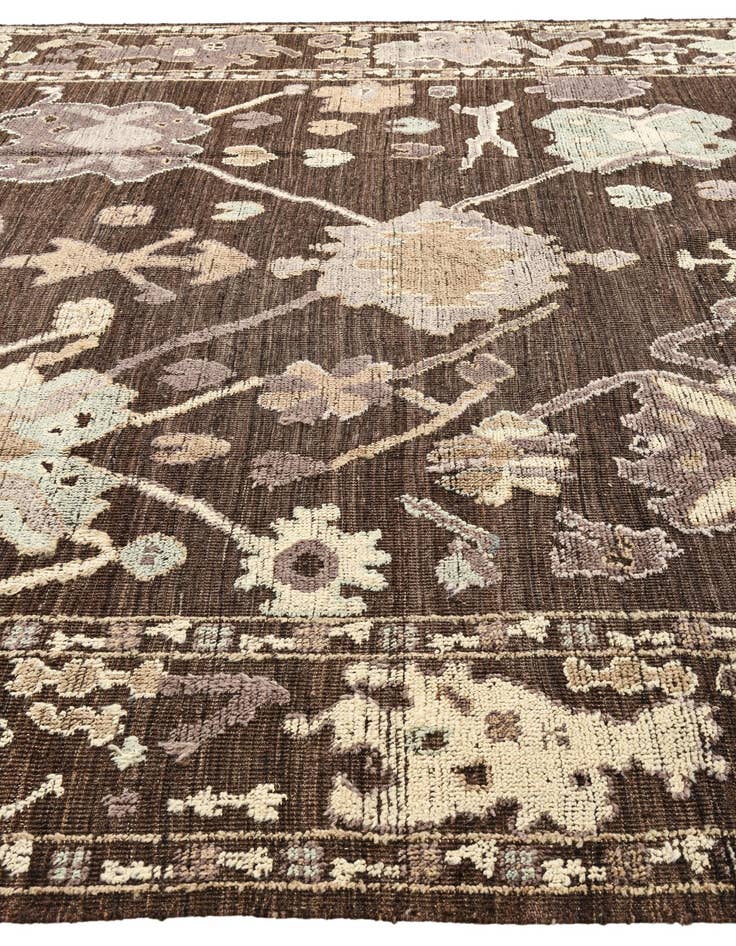 Detail image of  9' 4 x 12' 3  Hand Knotted Oushak Wool Rug