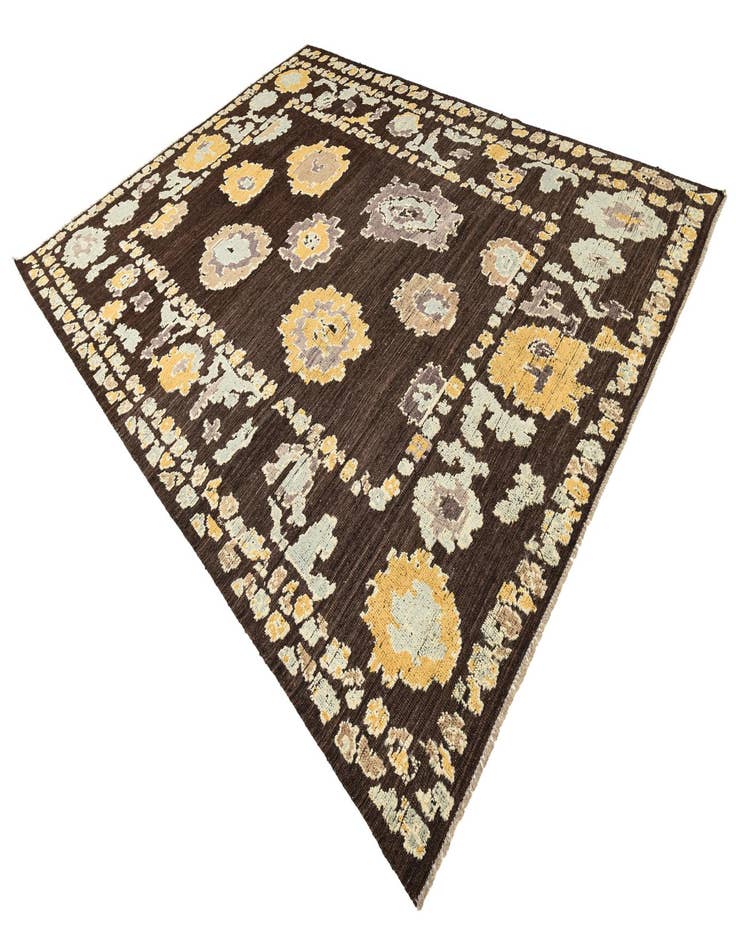 Detail image of  9' 3 x 12' 3  Hand Knotted Oushak Wool Rug