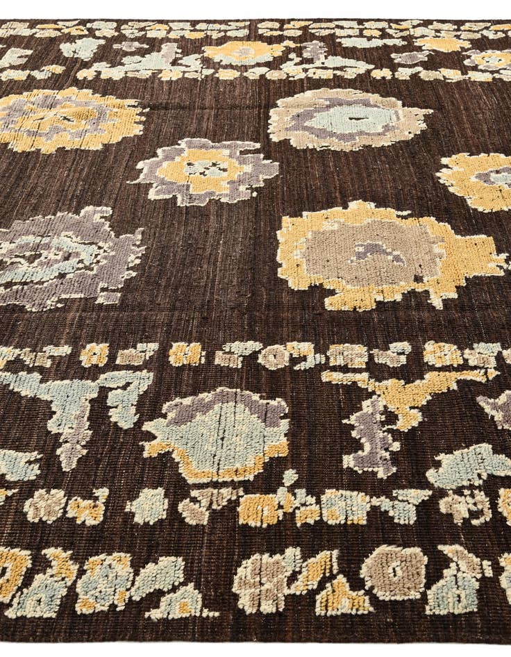 Detail image of  9' 3 x 12' 3  Hand Knotted Oushak Wool Rug