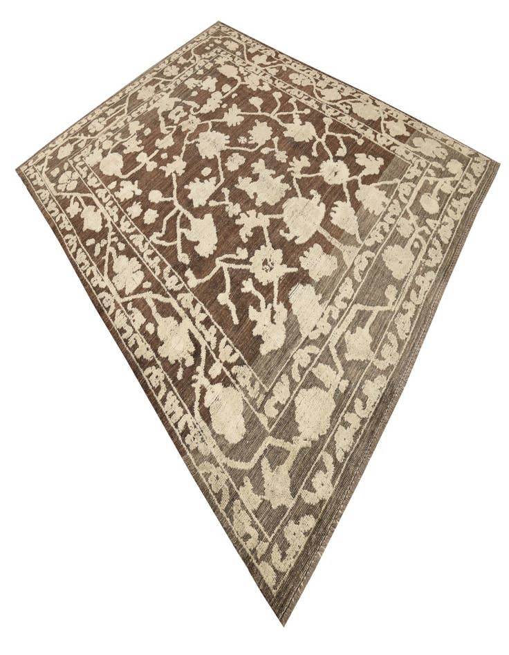 Detail image of  9' 2 x 12' 1  Hand Knotted Oushak Wool Rug