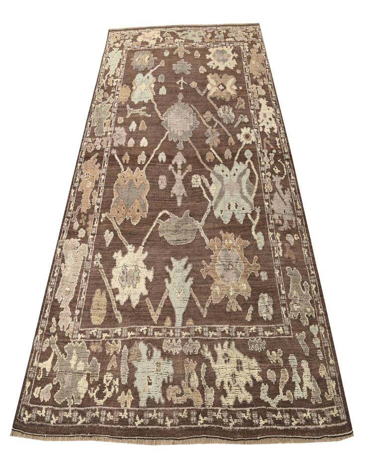 Detail image of  9' 2 x 13'  Hand Knotted Oushak Wool Rug