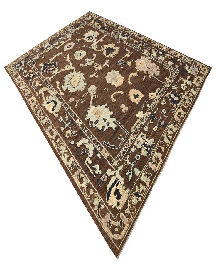 Detail image of  10' 2 x 13' 10  Hand Knotted Oushak Wool Rug