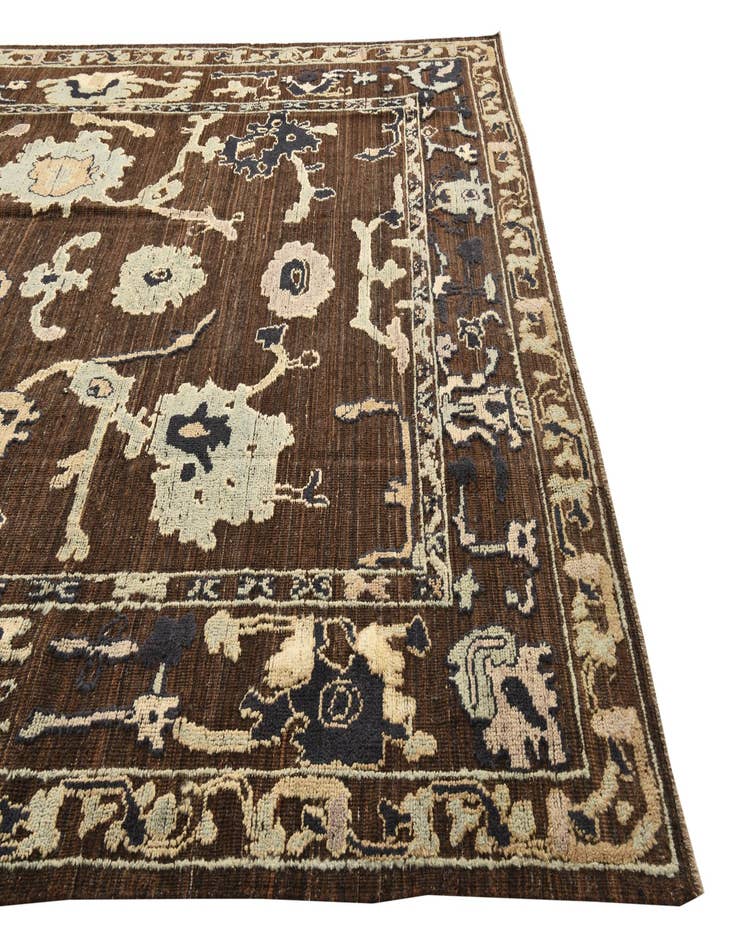 Detail image of  10' 2 x 13' 10  Hand Knotted Oushak Wool Rug