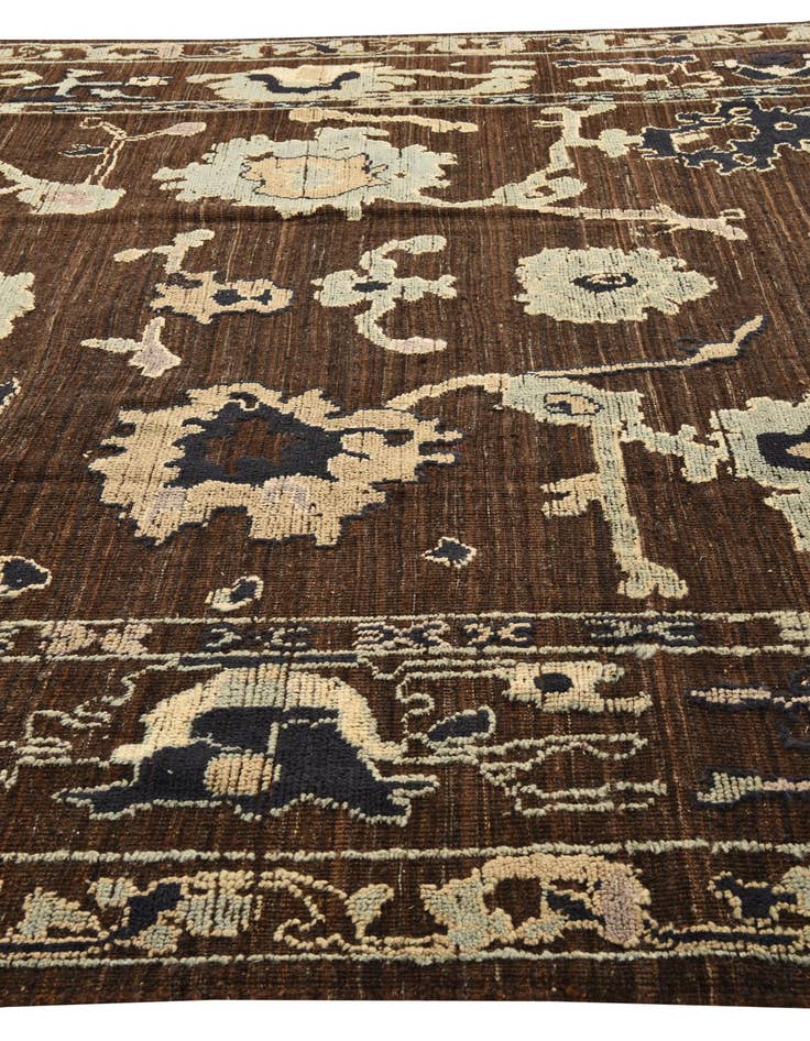 Detail image of  10' 2 x 13' 10  Hand Knotted Oushak Wool Rug