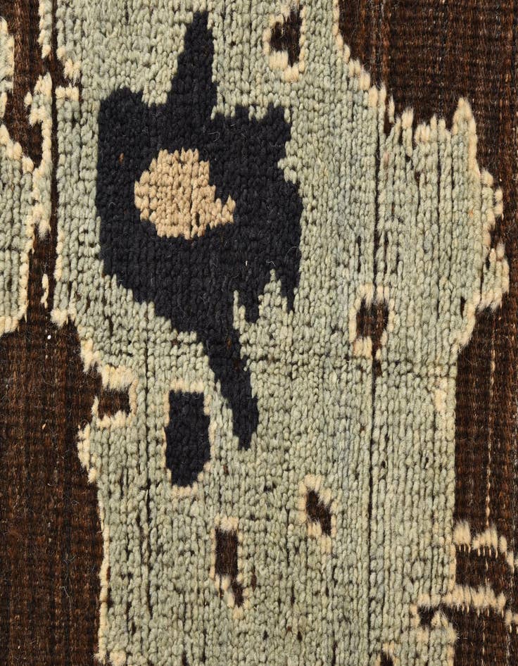 Detail image of  10' 2 x 13' 10  Hand Knotted Oushak Wool Rug