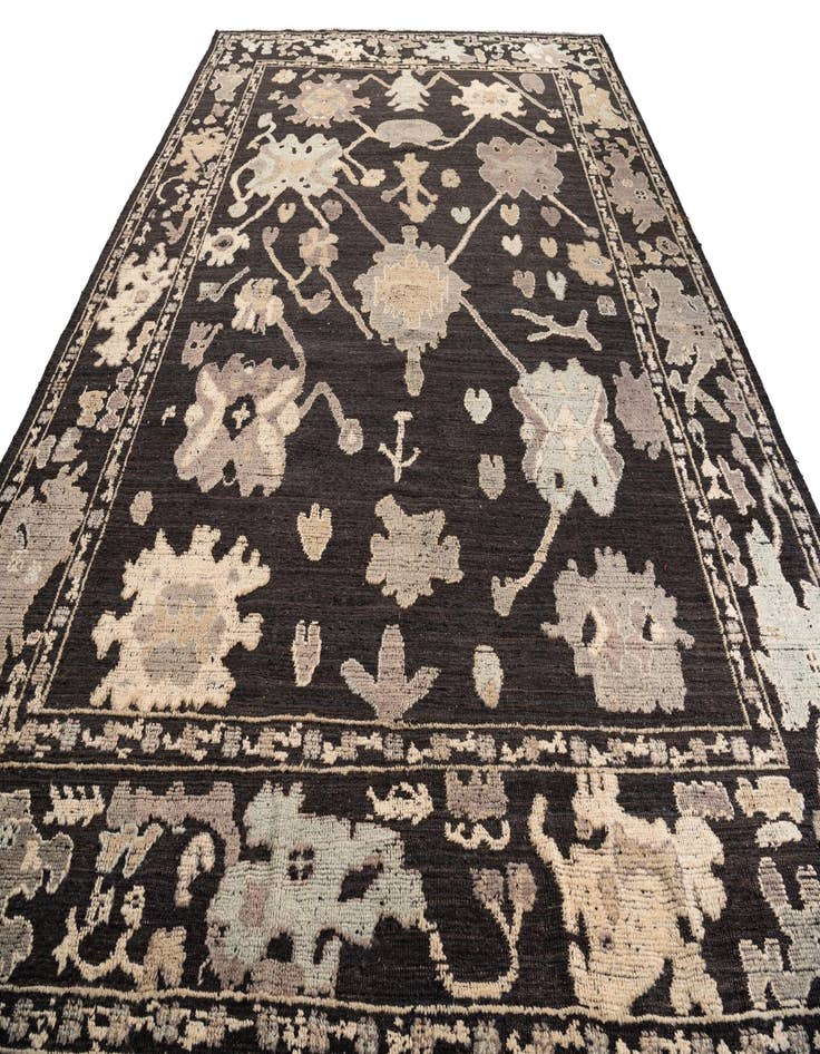 Detail image of  10' 7 x 14' 2  Hand Knotted Oushak Wool Rug