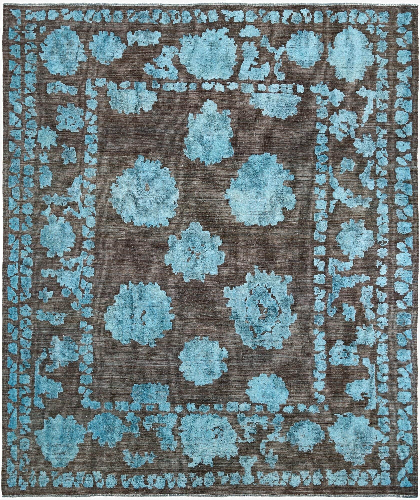  9' 5 x 11' 2  Hand Knotted Oushak Wool Rug