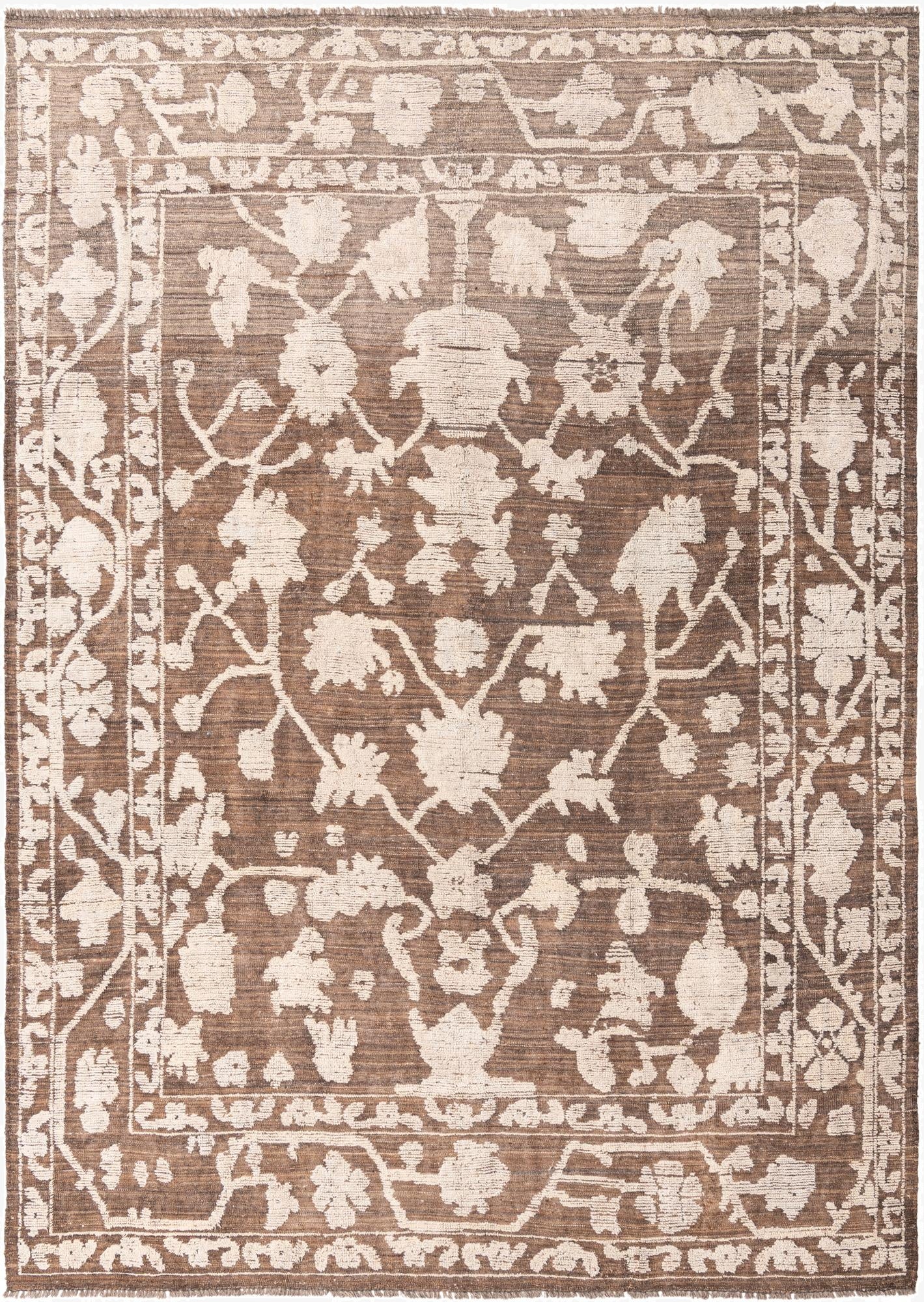  9' 1 x 13'  Hand Knotted Oushak Wool Rug