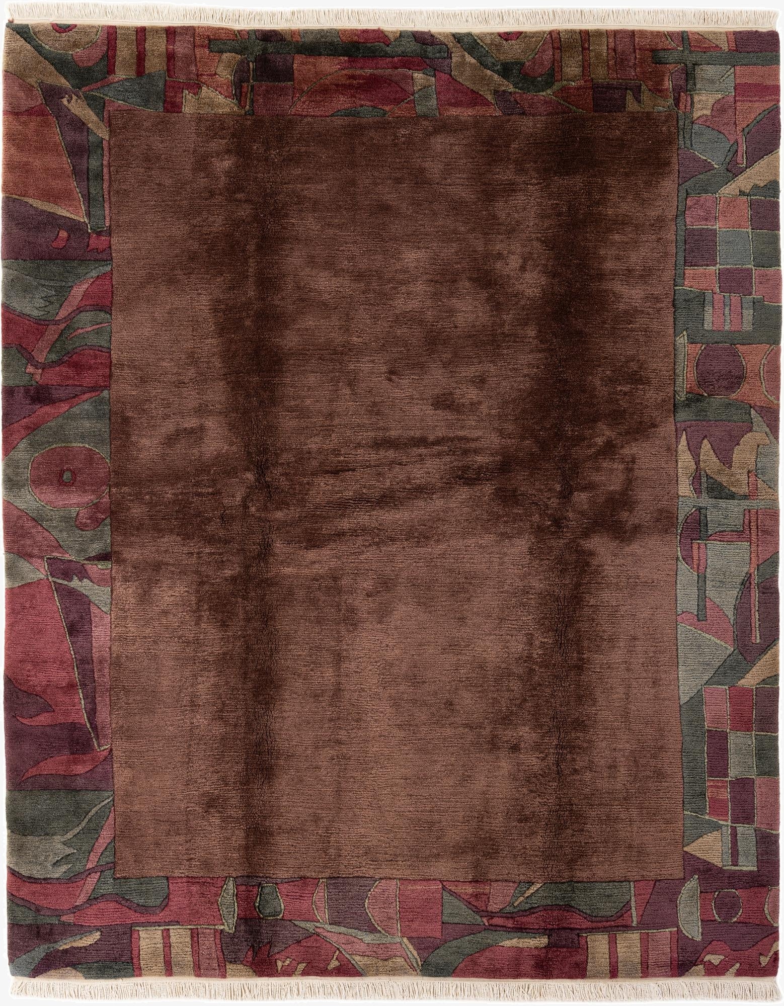  6' 11 x 8' 5  Hand Knotted Tibet Wool Rug