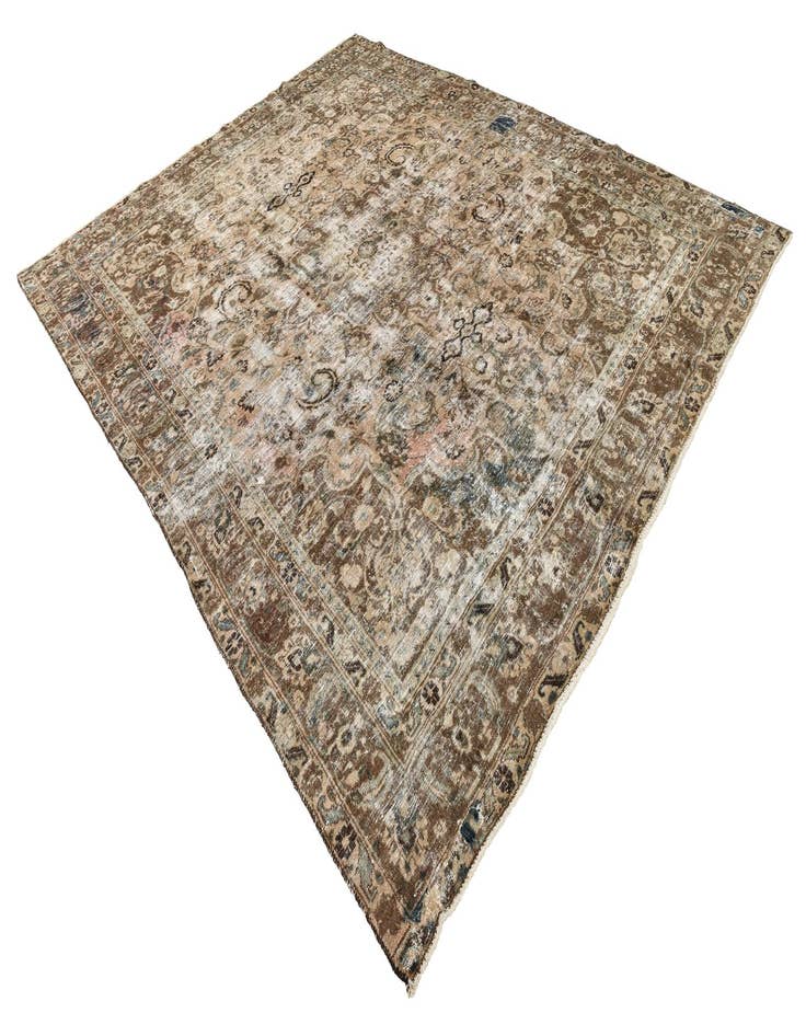 Detail image of  9' 6 x 11' 6  Hand Knotted Ultra Vintage Persian Wool Rug