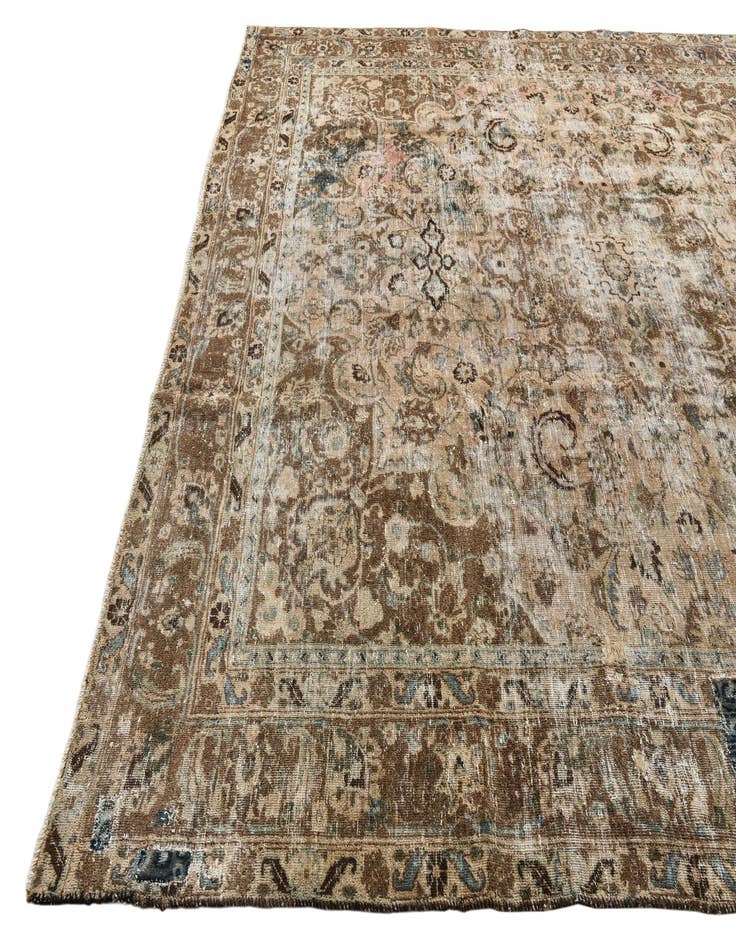 Detail image of  9' 6 x 11' 6  Hand Knotted Ultra Vintage Persian Wool Rug