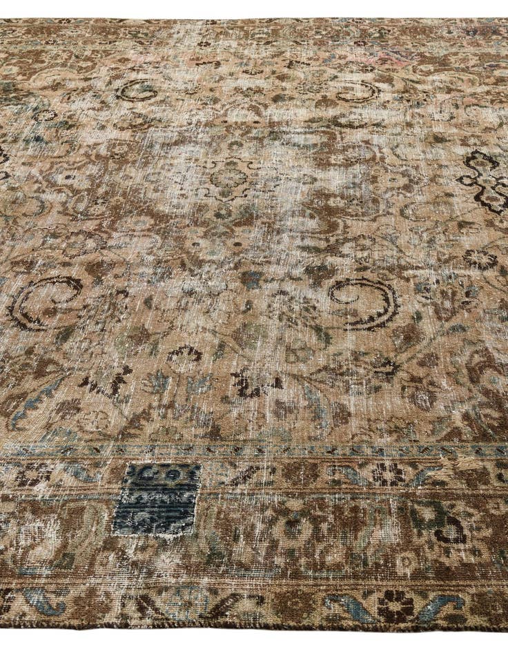 Detail image of  9' 6 x 11' 6  Hand Knotted Ultra Vintage Persian Wool Rug