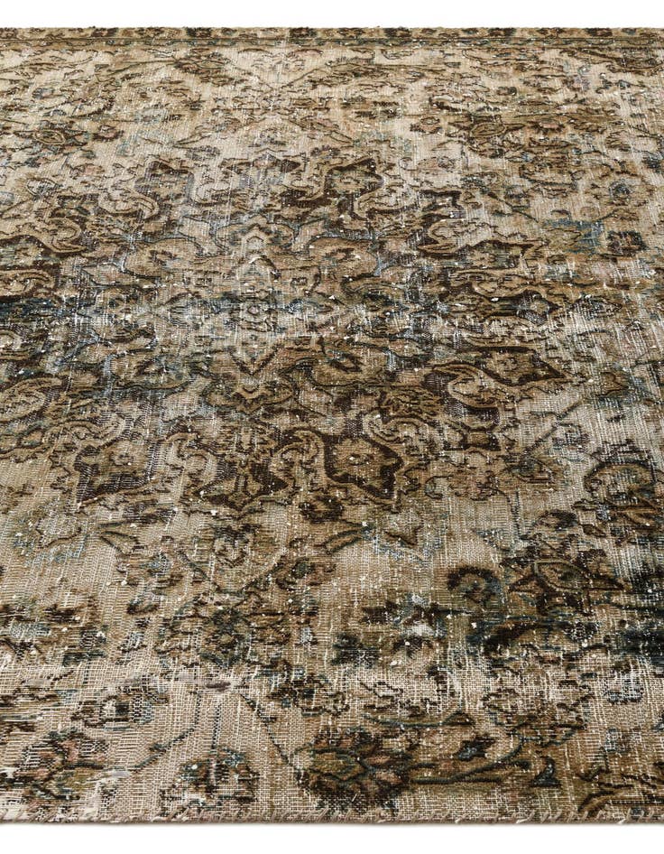 Detail image of 6' 7 x 10' 6 Hand Knotted Ultra Vintage Persian Wool Rug