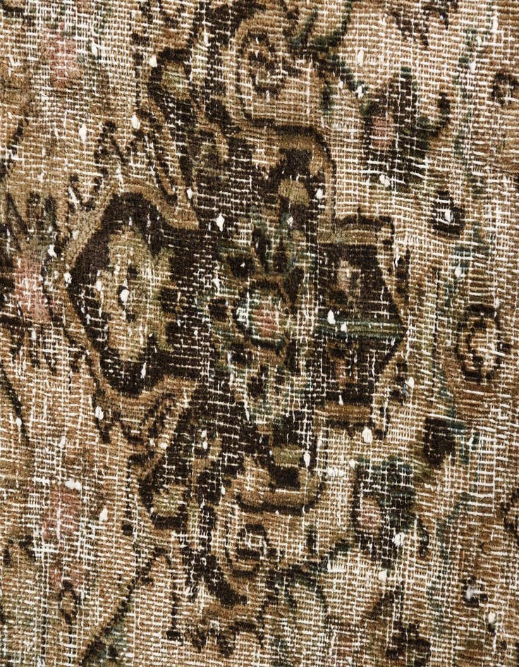 Detail image of 6' 7 x 10' 6 Hand Knotted Ultra Vintage Persian Wool Rug