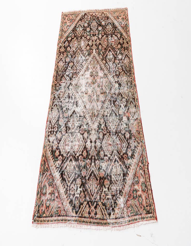 Detail image of  3' 3 x 5' 8  Hand Knotted Ultra Vintage Persian Wool Rug