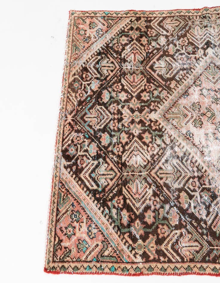 Detail image of  3' 3 x 5' 8  Hand Knotted Ultra Vintage Persian Wool Rug