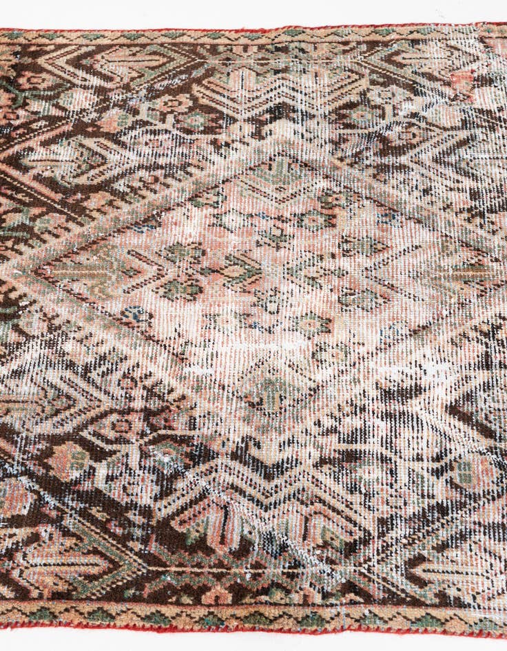 Detail image of  3' 3 x 5' 8  Hand Knotted Ultra Vintage Persian Wool Rug