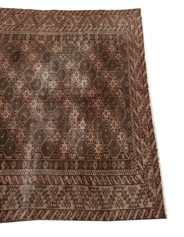 Detail image of  3' 6 x 6' 3  Hand Knotted Ultra Vintage Persian Wool Rug