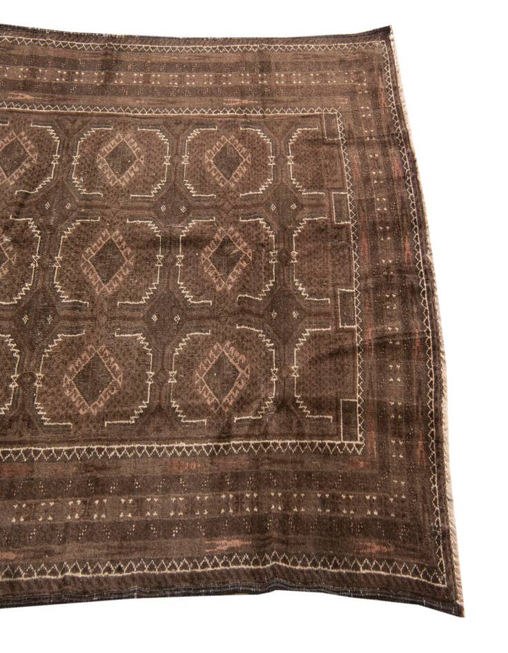 Detail image of  3' 7 x 6' 9  Hand Knotted Ultra Vintage Persian Wool Rug