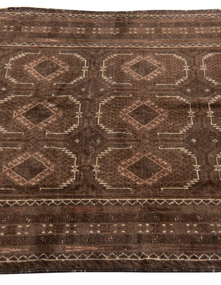 Detail image of  3' 7 x 6' 9  Hand Knotted Ultra Vintage Persian Wool Rug