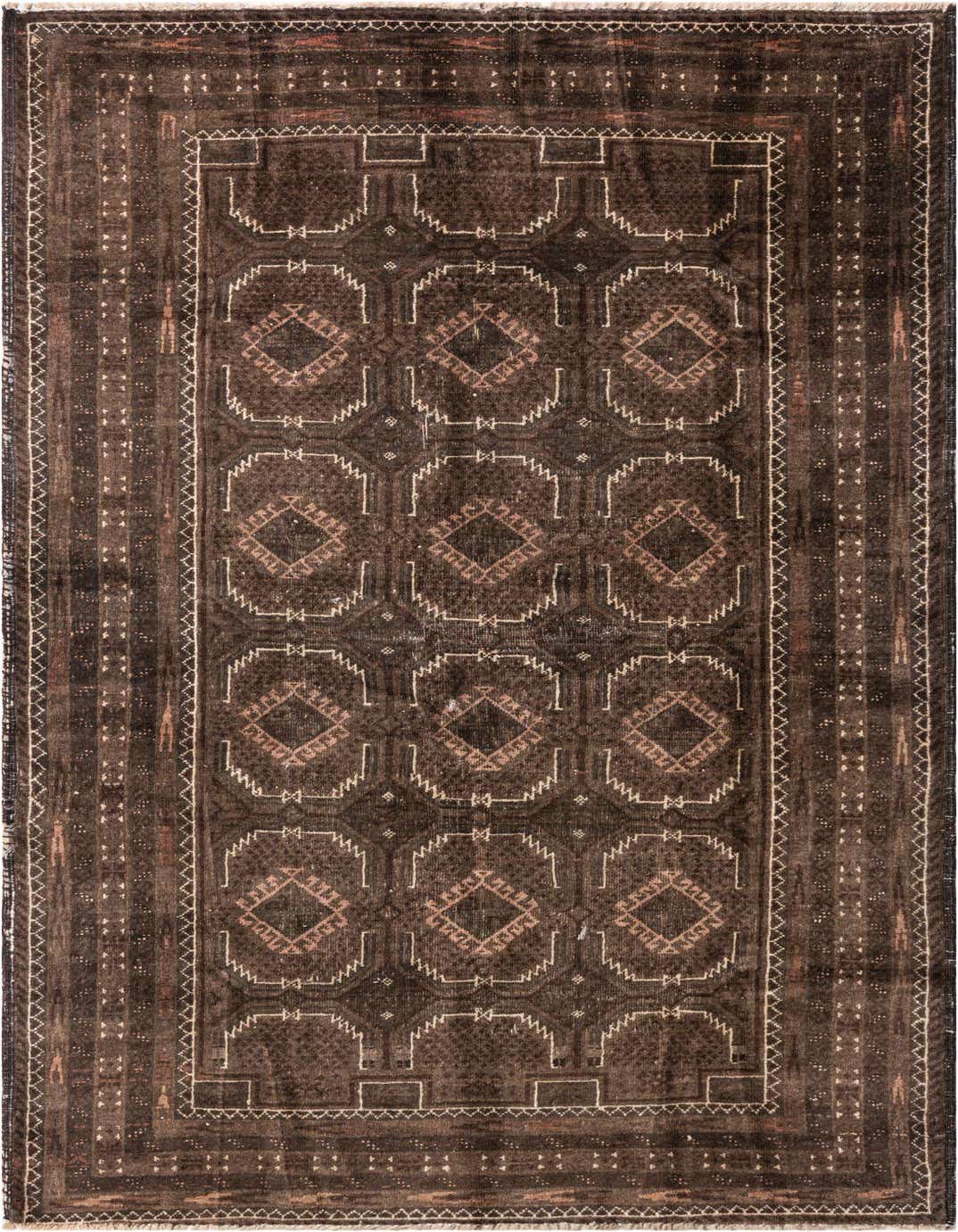 Primary image  3' 7 x 6' 9  Hand Knotted Ultra Vintage Persian Wool Rug