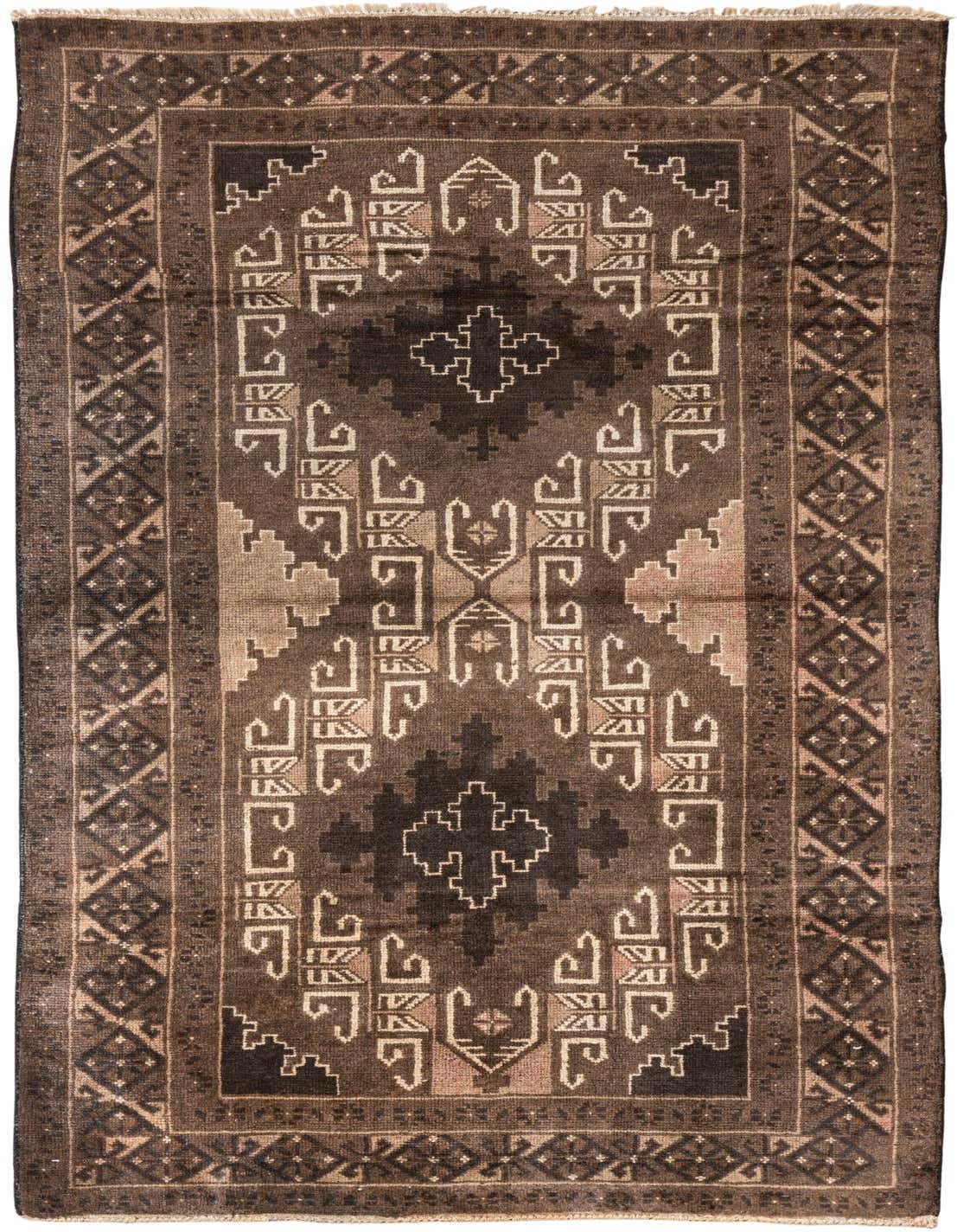 Primary image of  3' 7 x 6' 8  Hand Knotted Ultra Vintage Persian Wool Rug