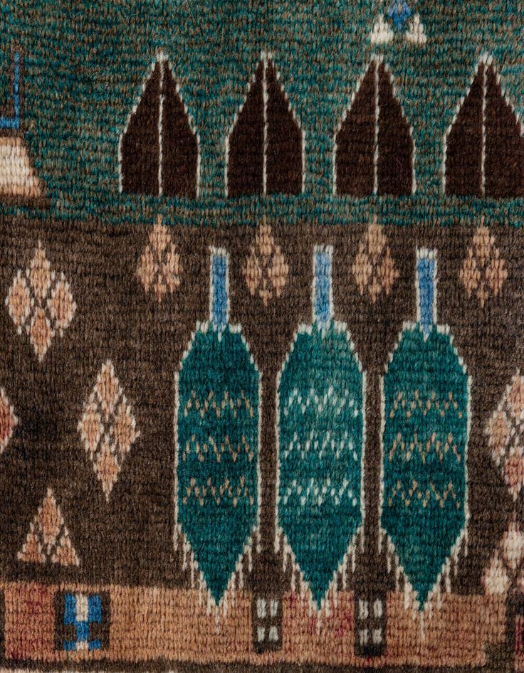 Detail image of  3' 10 x 6' 3  Hand Knotted Ultra Vintage Persian Wool Rug