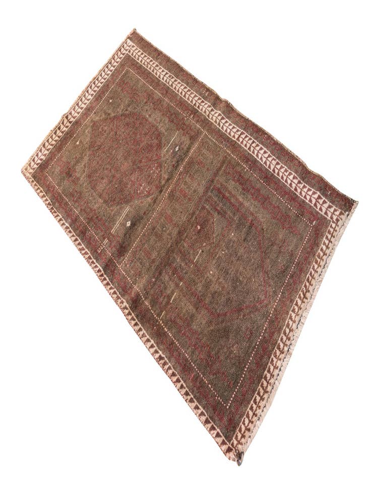 Detail image of  2' 7 x 4' 5  Hand Knotted Ultra Vintage Persian Wool Rug