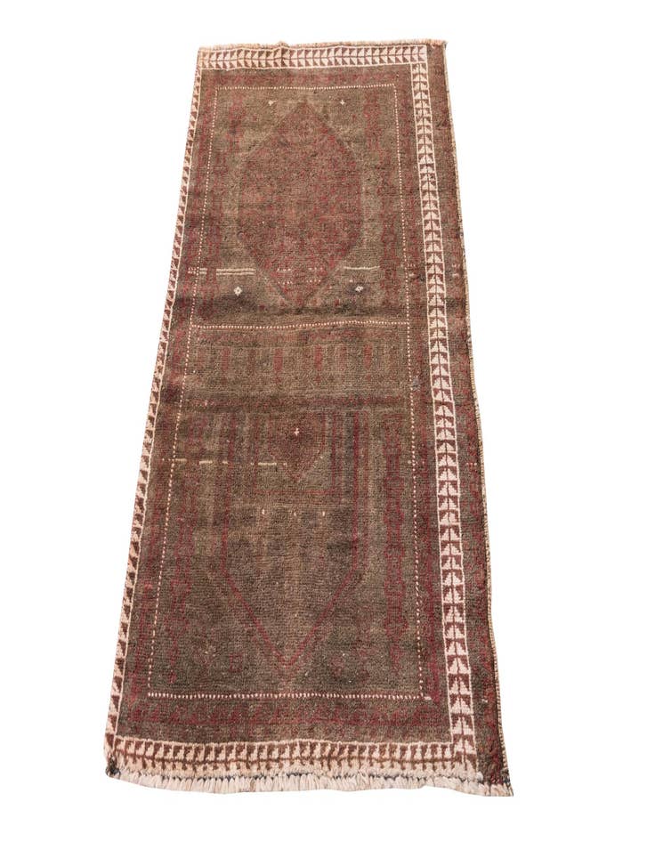 Detail image of  2' 7 x 4' 5  Hand Knotted Ultra Vintage Persian Wool Rug