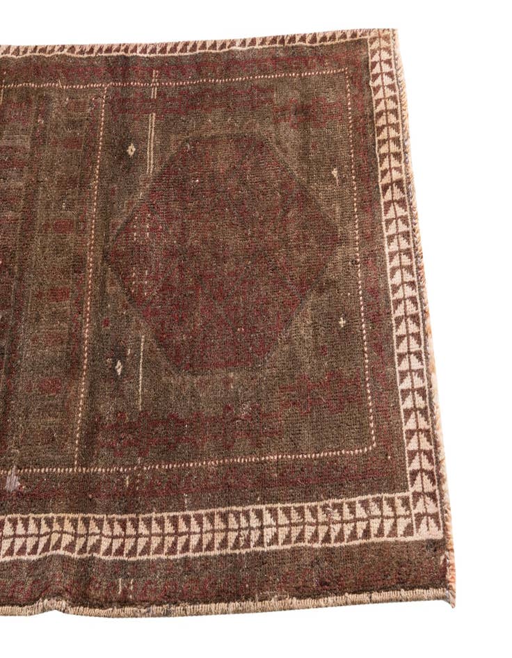 Detail image of  2' 7 x 4' 5  Hand Knotted Ultra Vintage Persian Wool Rug