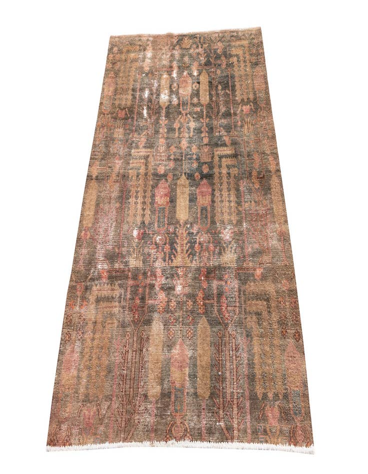 Detail image of  3' 8 x 5' 3  Hand Knotted Ultra Vintage Persian Wool Rug