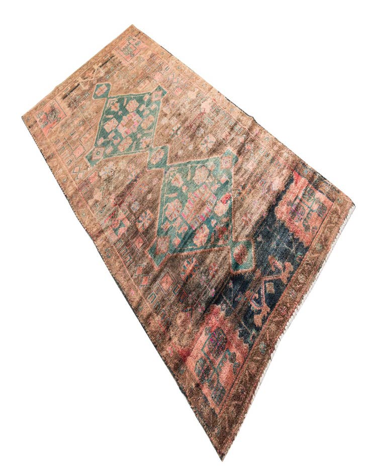 Detail image of  3' 8 x 6' 10  Hand Knotted Ultra Vintage Persian Wool Rug