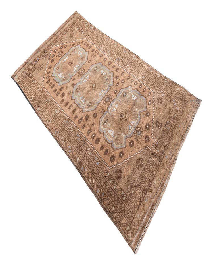 Detail image of  3' 6 x 6' 4  Hand Knotted Ultra Vintage Persian Wool Rug