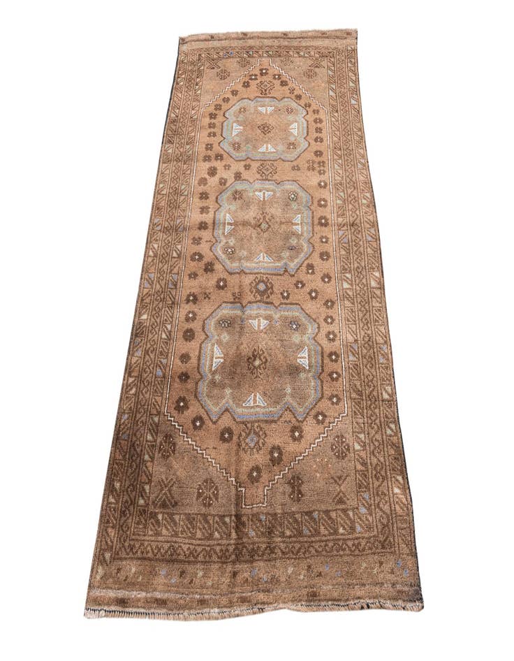 Detail image of  3' 6 x 6' 4  Hand Knotted Ultra Vintage Persian Wool Rug