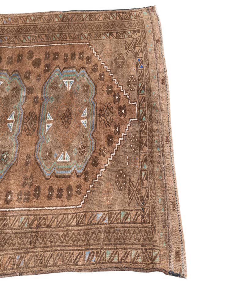 Detail image of  3' 6 x 6' 4  Hand Knotted Ultra Vintage Persian Wool Rug