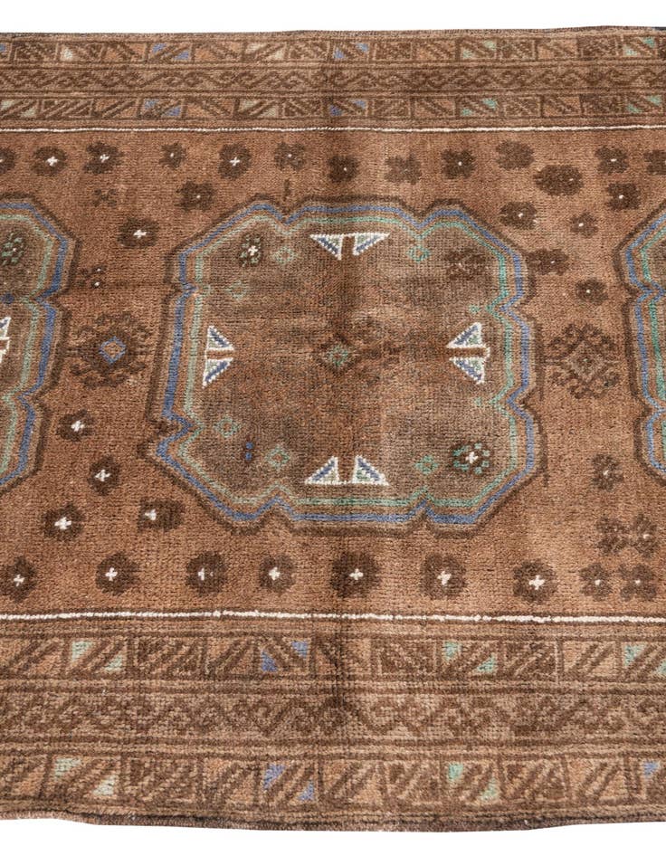 Detail image of  3' 6 x 6' 4  Hand Knotted Ultra Vintage Persian Wool Rug