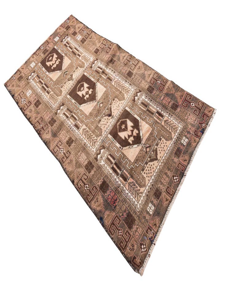 Detail image of  3' 5 x 6' 8  Hand Knotted Ultra Vintage Persian Wool Rug