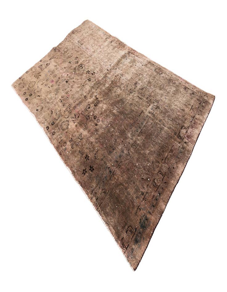 Detail image of  4' 5 x 7'  Hand Knotted Ultra Vintage Persian Wool Rug