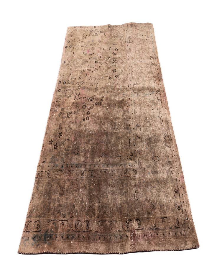 Detail image of  4' 5 x 7'  Hand Knotted Ultra Vintage Persian Wool Rug