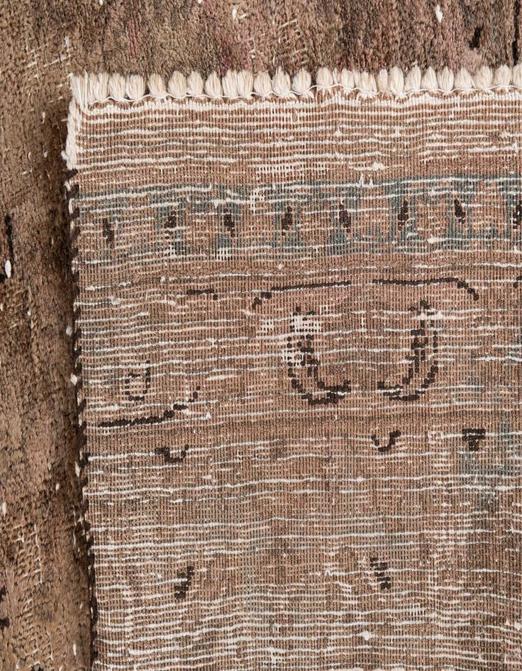 Detail image of  4' 5 x 7'  Hand Knotted Ultra Vintage Persian Wool Rug