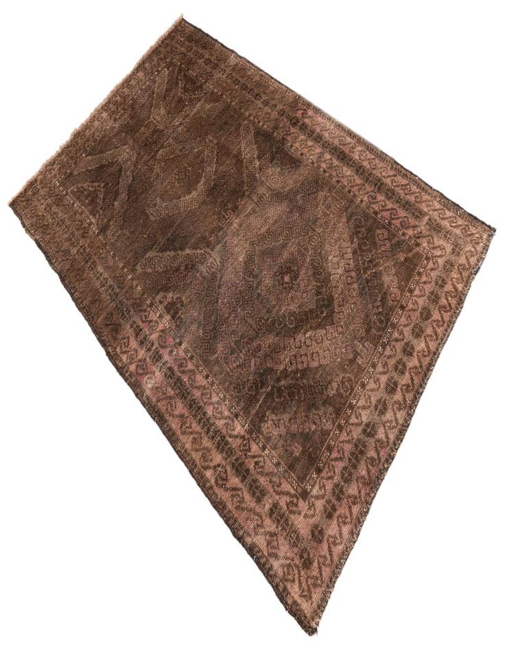 Detail image of  3' 8 x 5' 9  Hand Knotted Ultra Vintage Persian Wool Rug