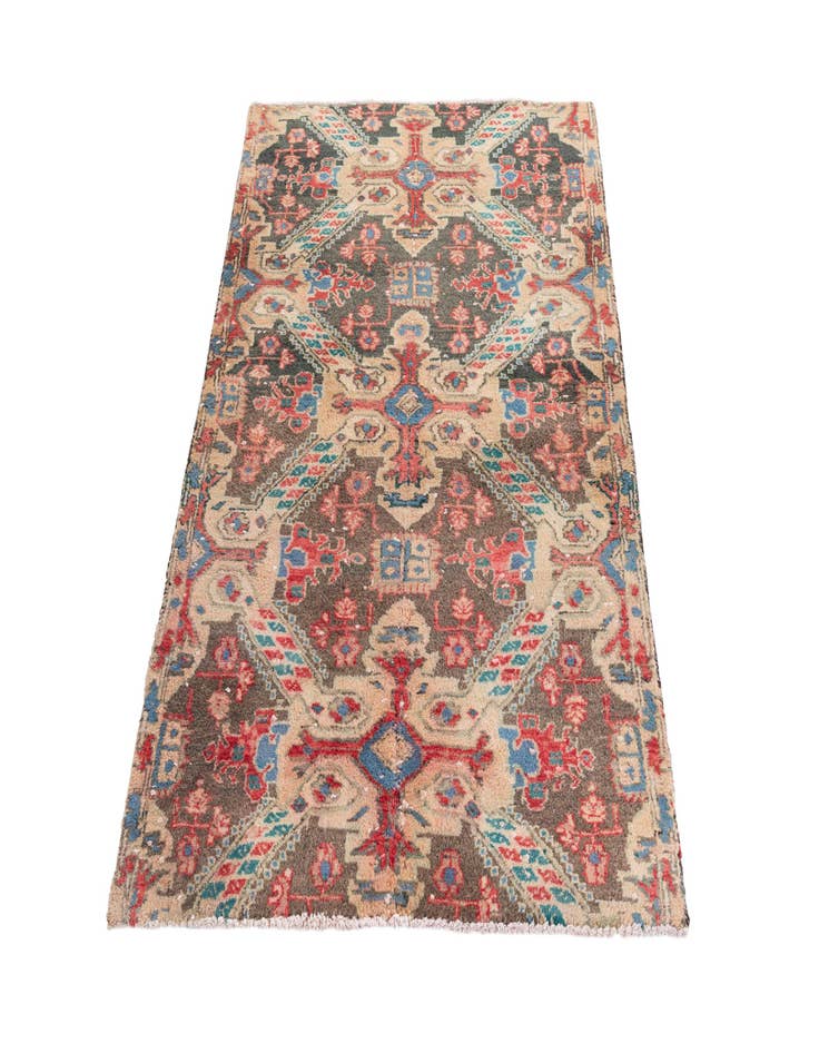 Detail image of  2' 9 x 4' 7  Hand Knotted Ultra Vintage Persian Wool Rug