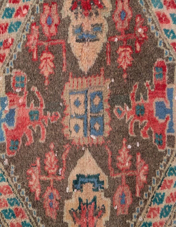 Detail image of  2' 9 x 4' 7  Hand Knotted Ultra Vintage Persian Wool Rug