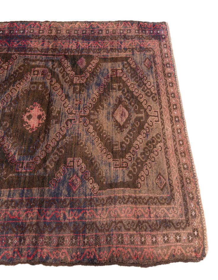 Detail image of  3' 7 x 6' 2  Hand Knotted Ultra Vintage Persian Wool Rug