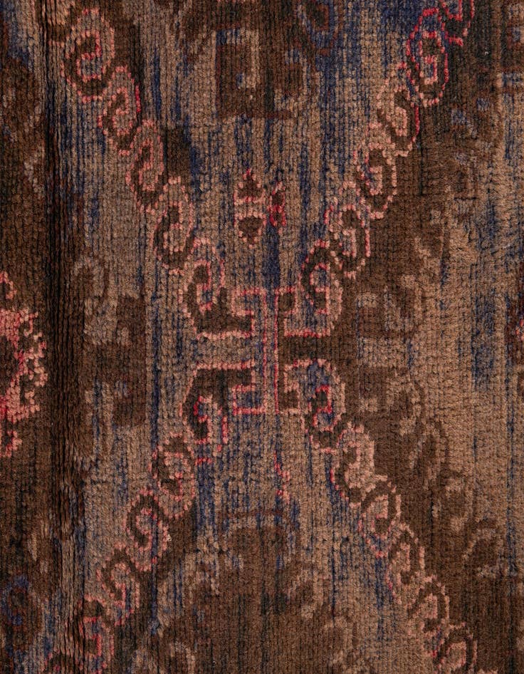 Detail image of  3' 7 x 6' 2  Hand Knotted Ultra Vintage Persian Wool Rug
