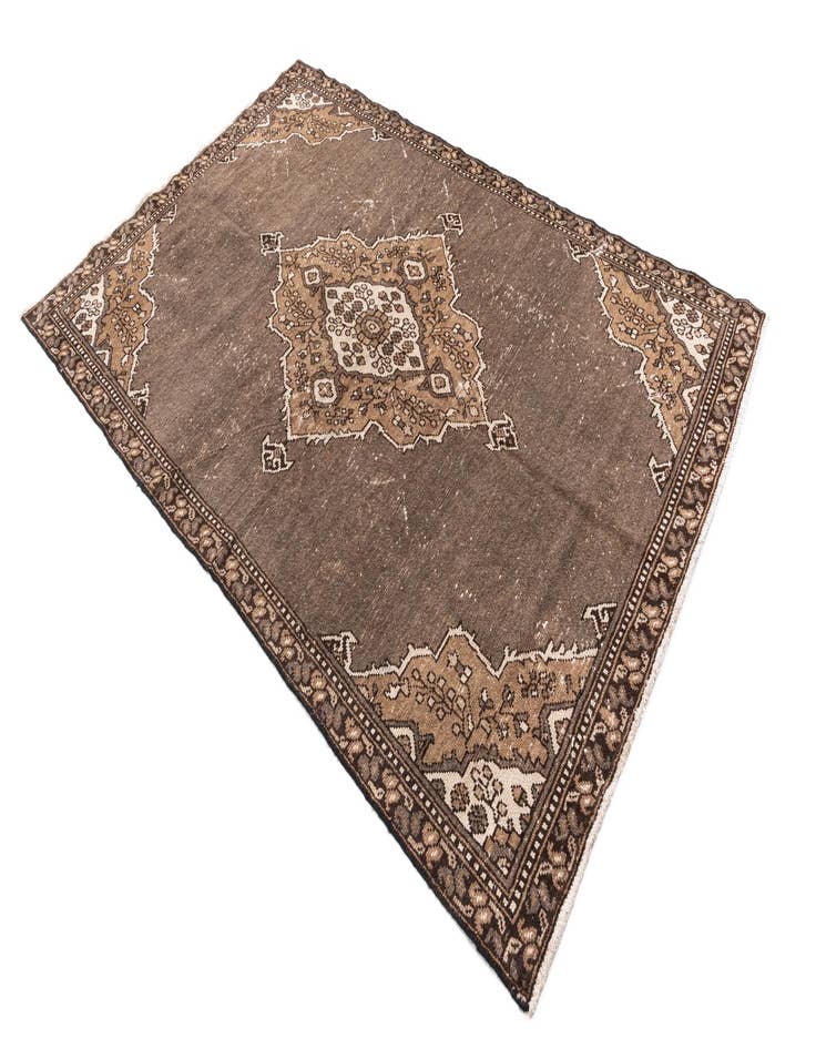 Detail image of  4' 10 x 7' 5  Hand Knotted Ultra Vintage Persian Wool Rug