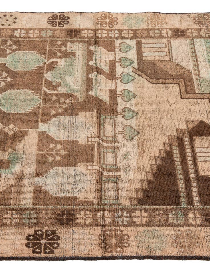 Detail image of  3' 5 x 5' 10  Hand Knotted Ultra Vintage Persian Wool Rug