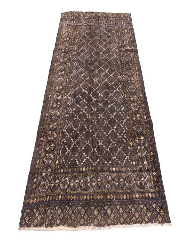 Detail image of  5' 4 x 8'  Hand Knotted Ultra Vintage Persian Wool Rug