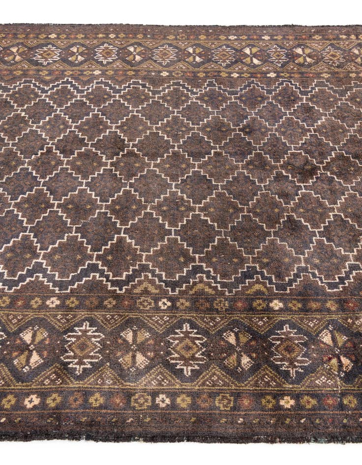 Detail image of  5' 4 x 8'  Hand Knotted Ultra Vintage Persian Wool Rug