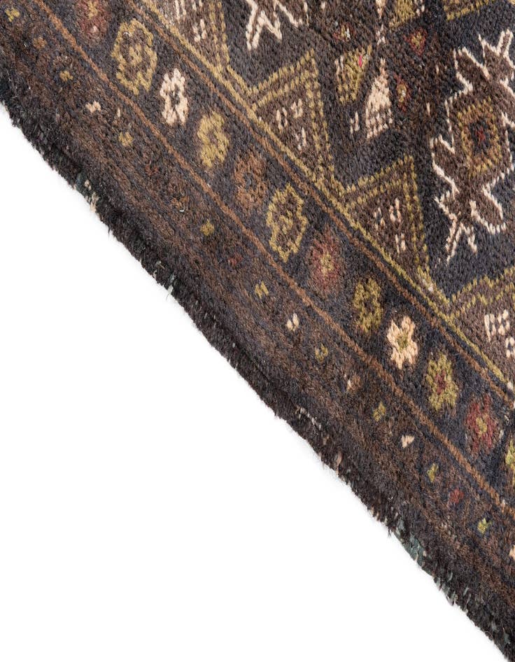 Detail image of  5' 4 x 8'  Hand Knotted Ultra Vintage Persian Wool Rug